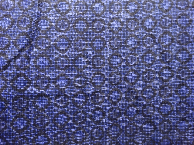 JAPANESE KIMONO / ANTIQUE KIMONO / SILK / DORO OSHIMA TSUMUGI / WOVEN CIRCLE